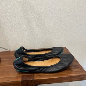Tieks Black Leather Ballet Flats